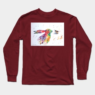 Colourful Hare and a Bumble bee Long Sleeve T-Shirt